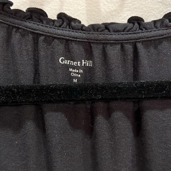 Garnet Hill black boho dress size M - Picture 2 of 7